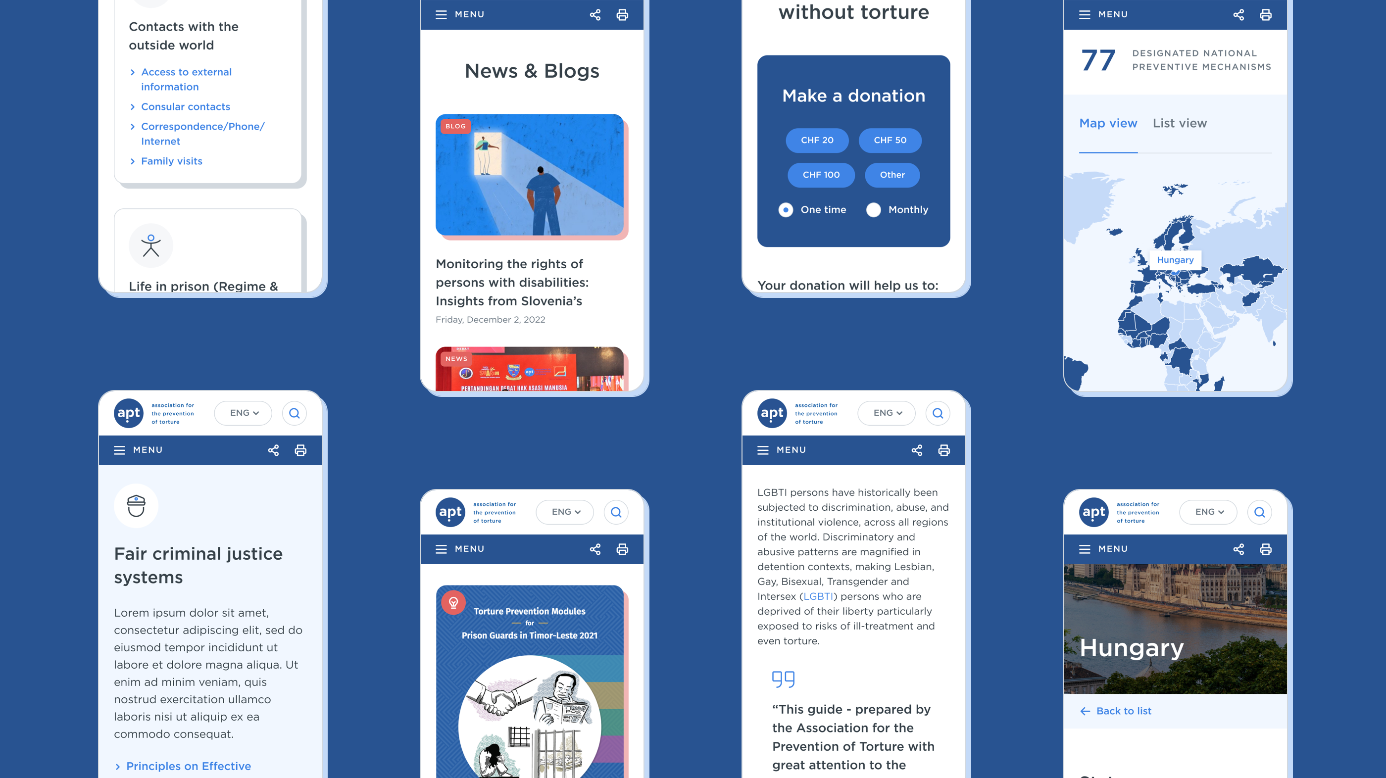site screens