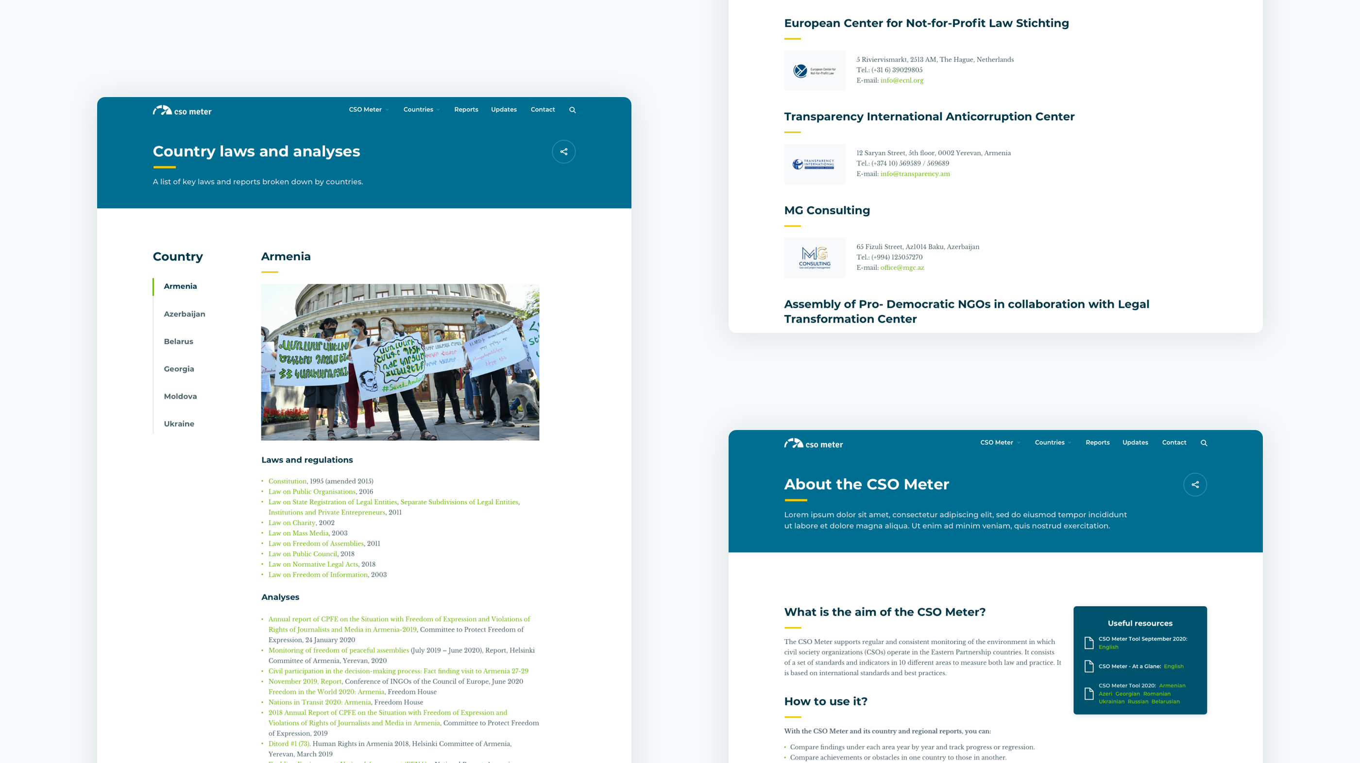 site screens