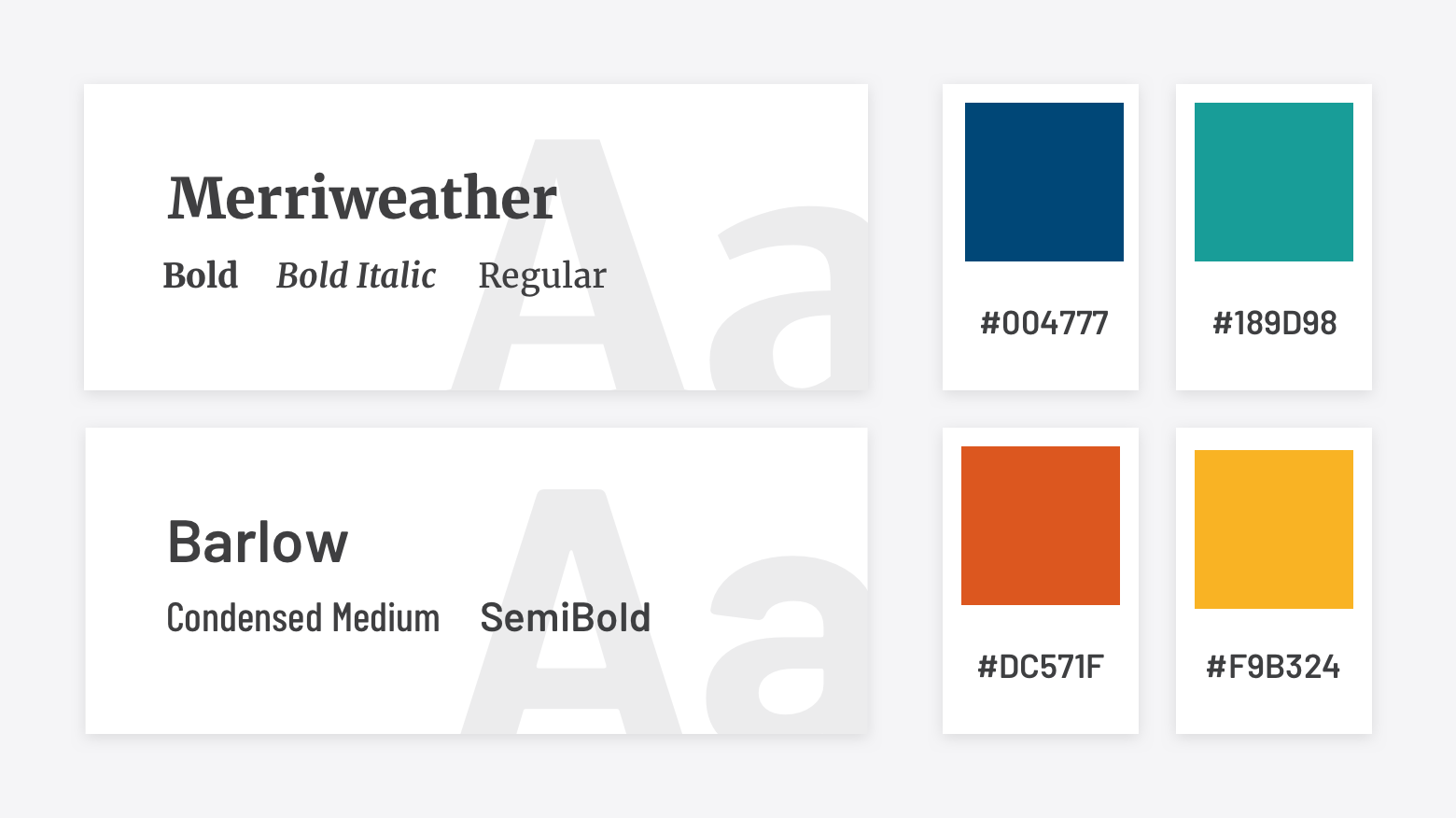 Typography and colors