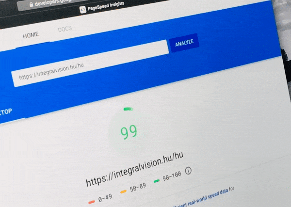 Google PageSpeed Insights: integralvision.hu