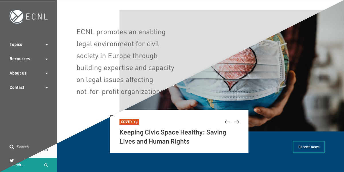 ECNL case study hero with wireframe and design